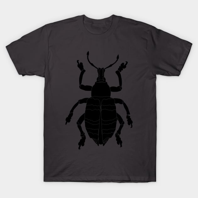 Weevil beetle (Curculionoidea) silhouette T-Shirt by Namwuob